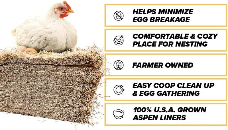 EATON PET AND PASTURE , Premium Laying Hen Nesting Pads, USA Grown & Sustainably Harvested, 13 x 13 (10 Pack) - Image 4